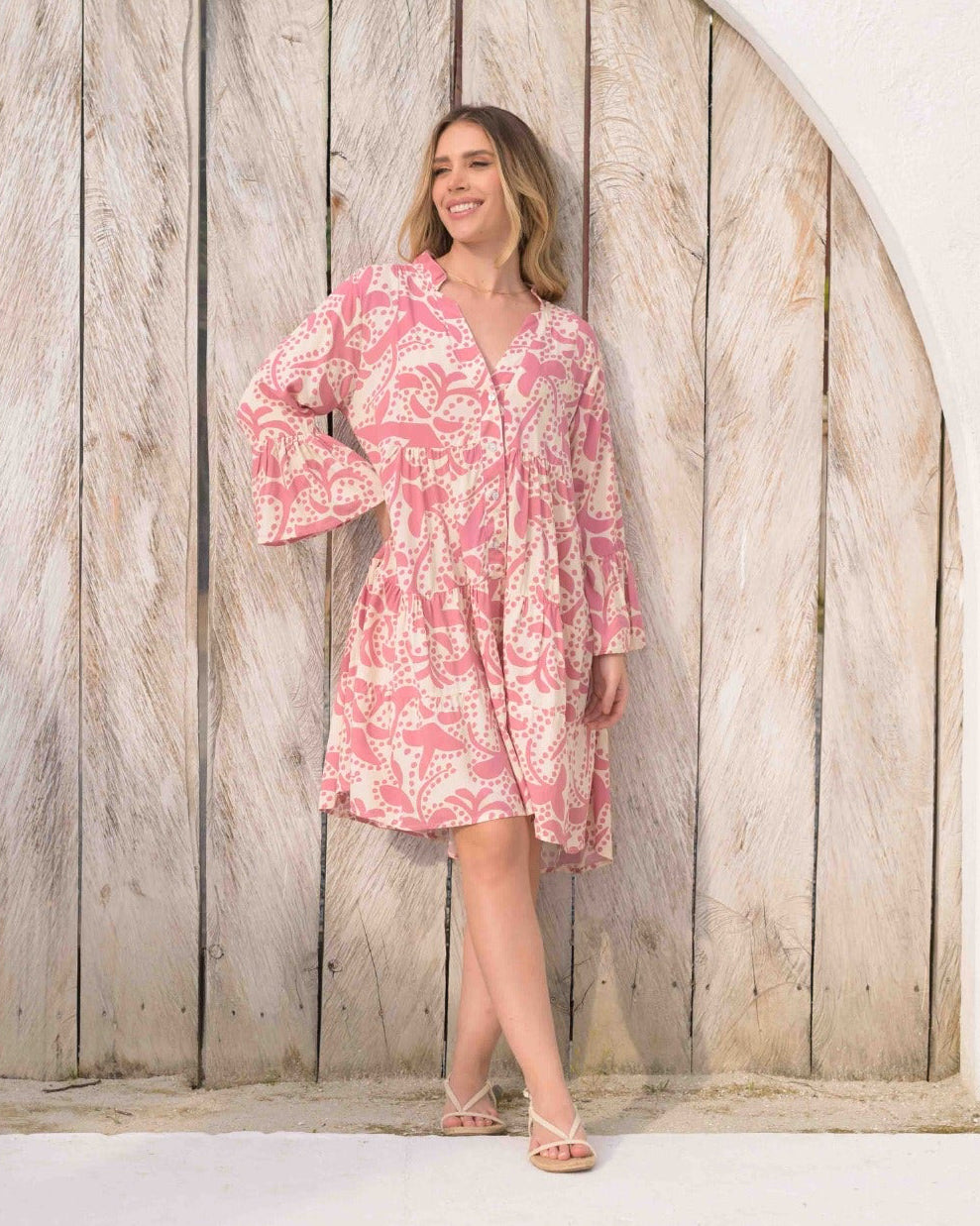 NITTA BONITA VESTIDO LAX BLOOM ROSE