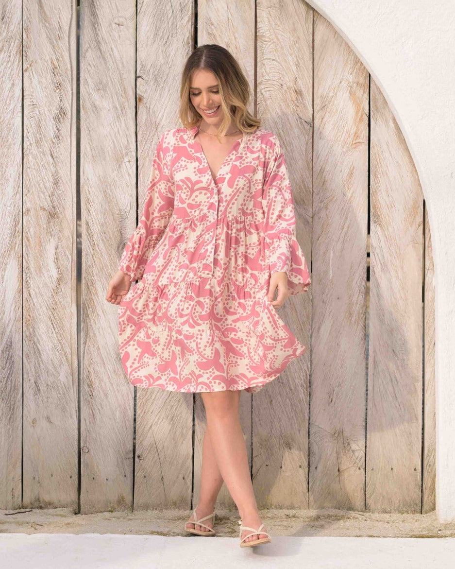 NITTA BONITA VESTIDO LAX BLOOM ROSE