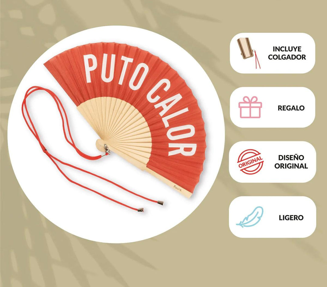 18 RAZONES  ABANICO PUTO CALOR ROJO
