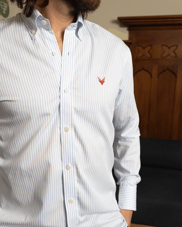 HANDELLS CAMISA LÍNEAS AZUL DELGADAS