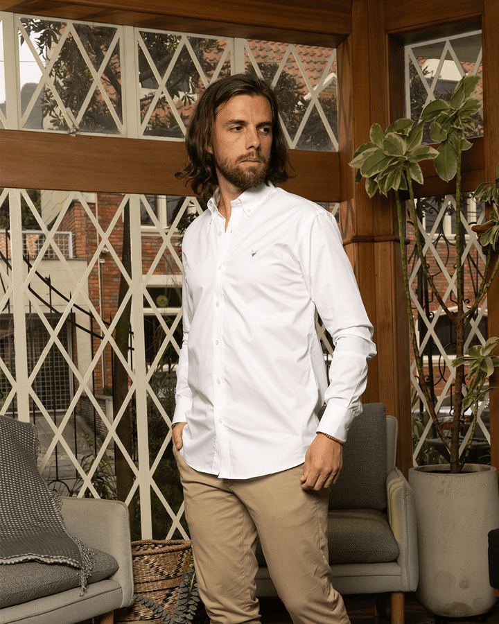 HANDELLS CAMISA BLANCA CUELLO DOWN