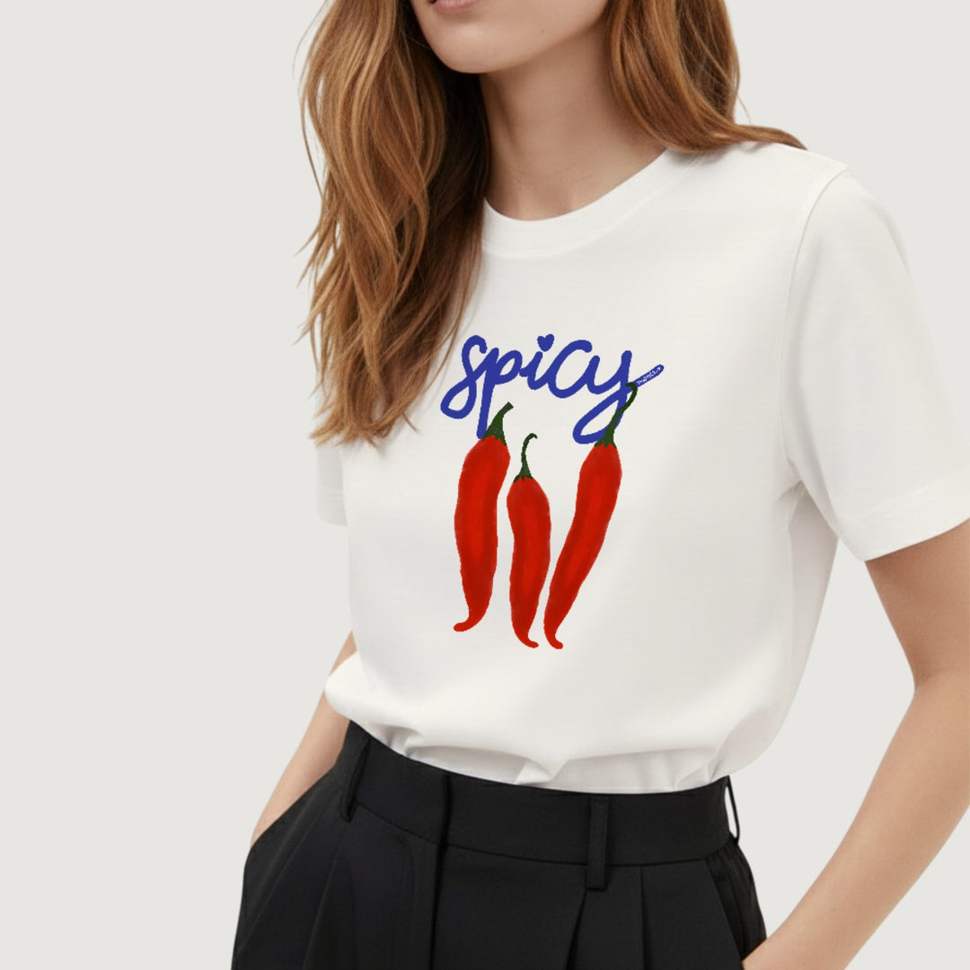 MONLE CAMISETA BASICA IVORY SPICY