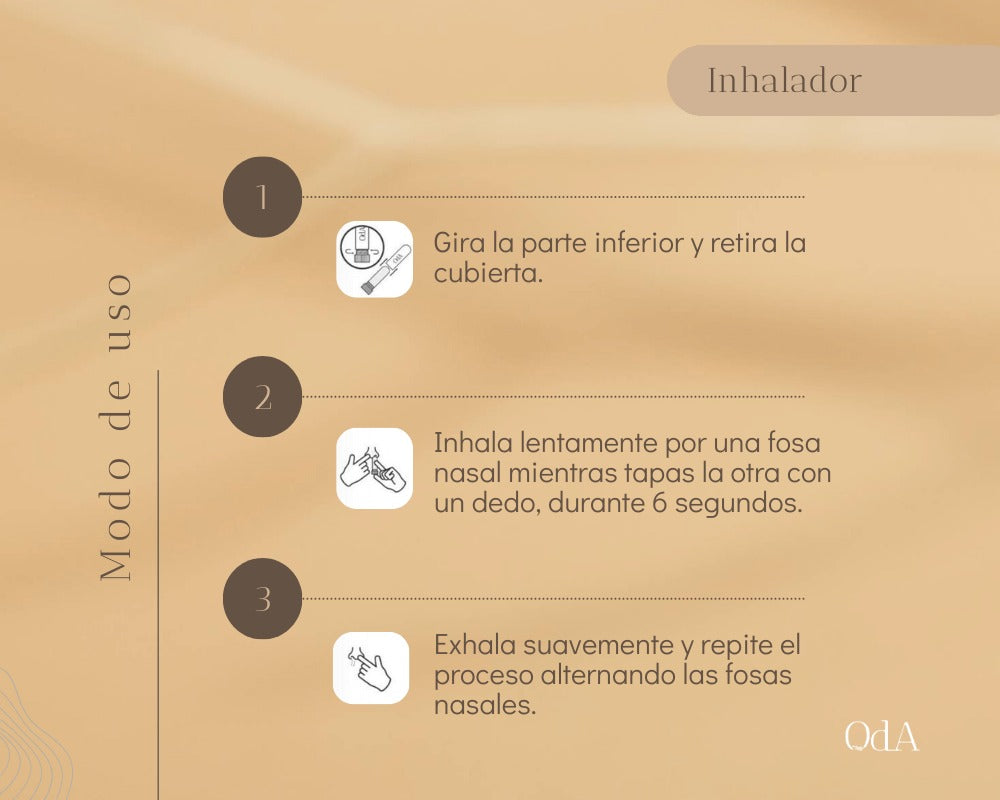 OdA Inhalador Nasal de Aromaterapia - Alivio rápido y natural
