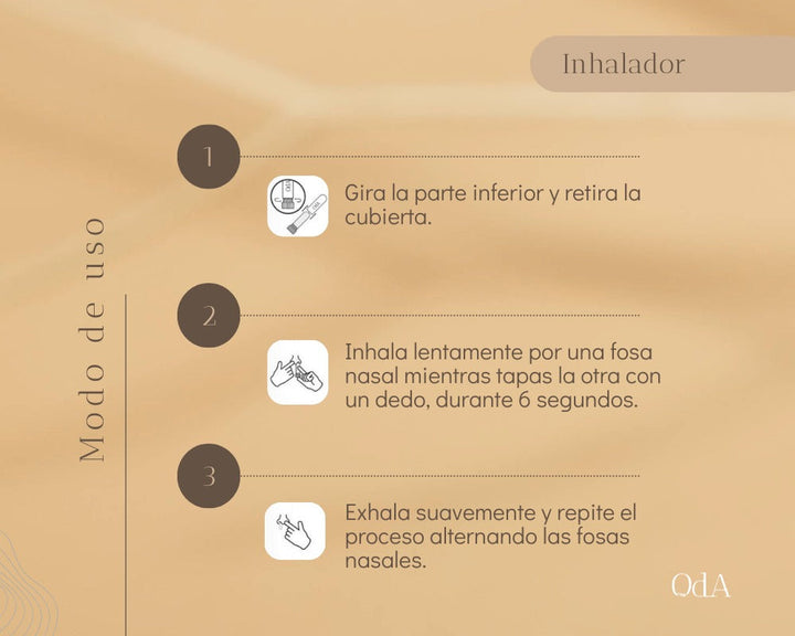 OdA Inhalador Nasal de Aromaterapia - Alivio rápido y natural