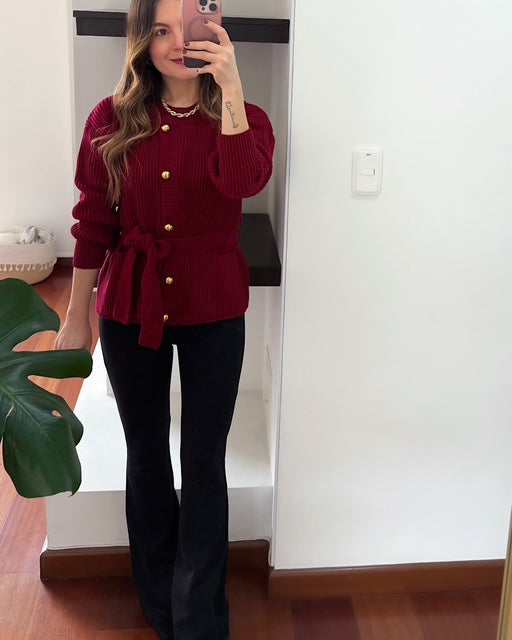 COMPLICITY 156 CARDIGAN AMOUR VINOTINTO