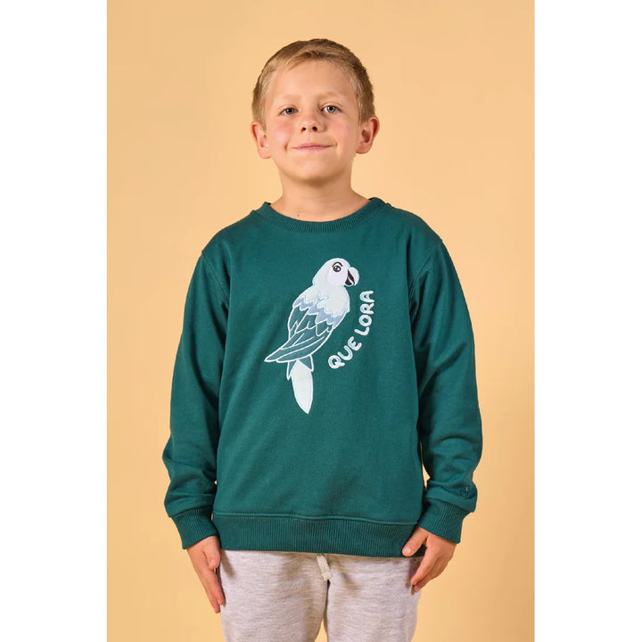 CLI KIDS CREWNECK SS25 LORO VERDE