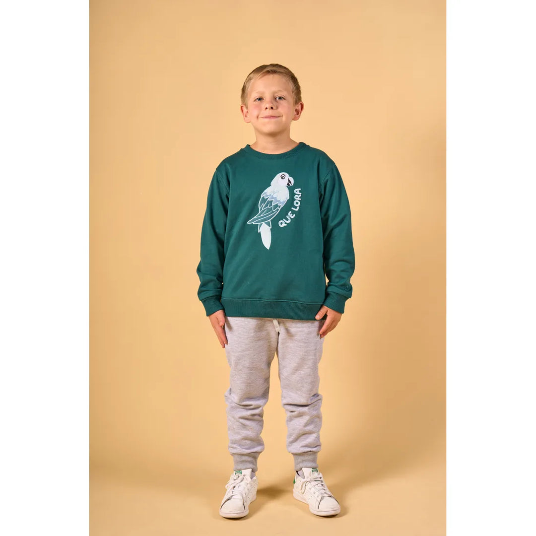 CLI KIDS CREWNECK SS25 LORO VERDE