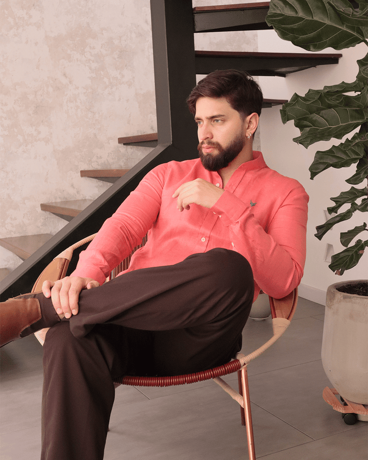 HANDELLS CAMISA LINO SALMON CUELLO FRANES