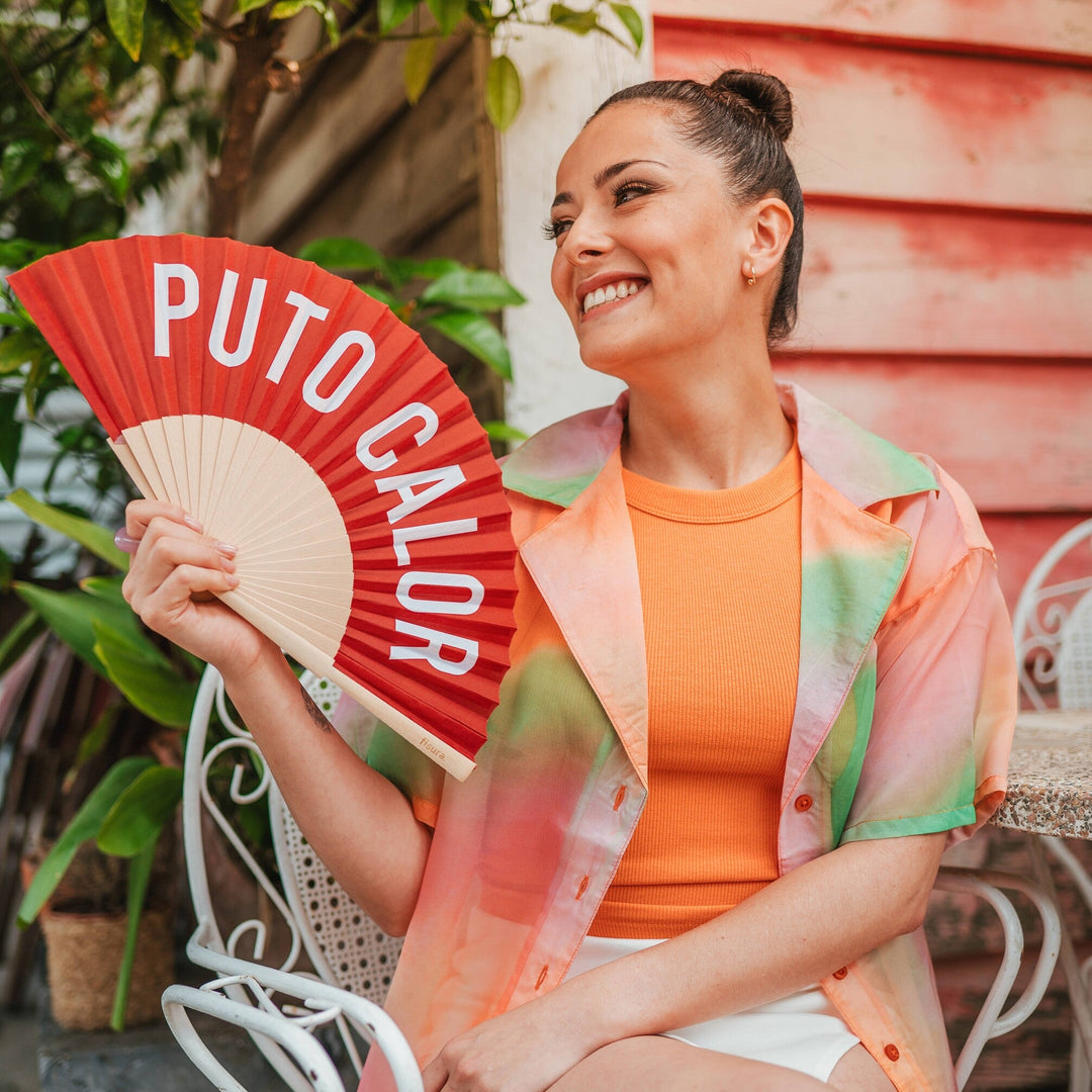 18 RAZONES  ABANICO PUTO CALOR ROJO