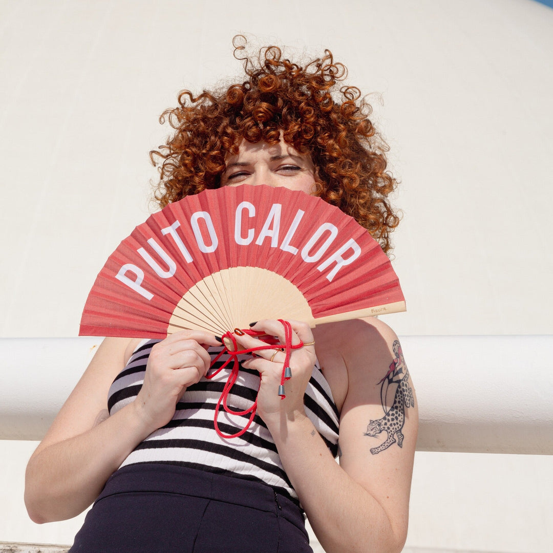 18 RAZONES  ABANICO PUTO CALOR ROJO