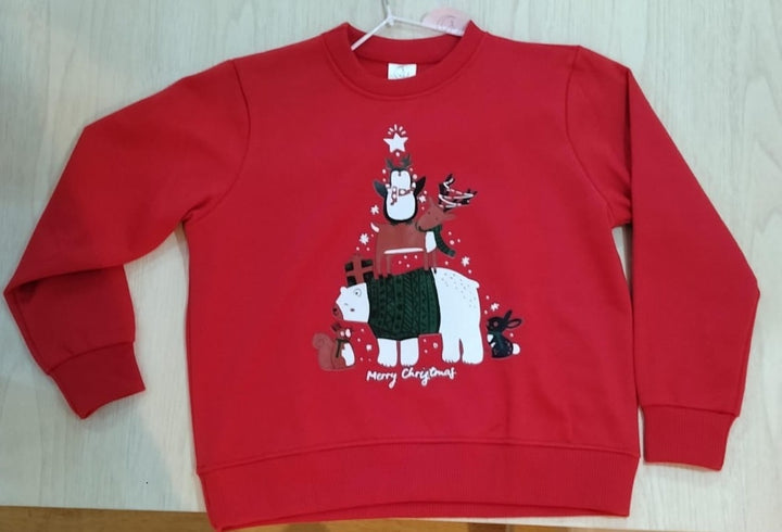 SIELA BUZO NAVIDAD NIÑO ALGODÓN ROJO